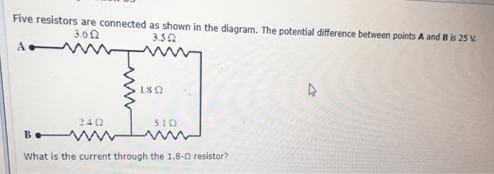 Connected resistors shown five circuit equivalent resistance between