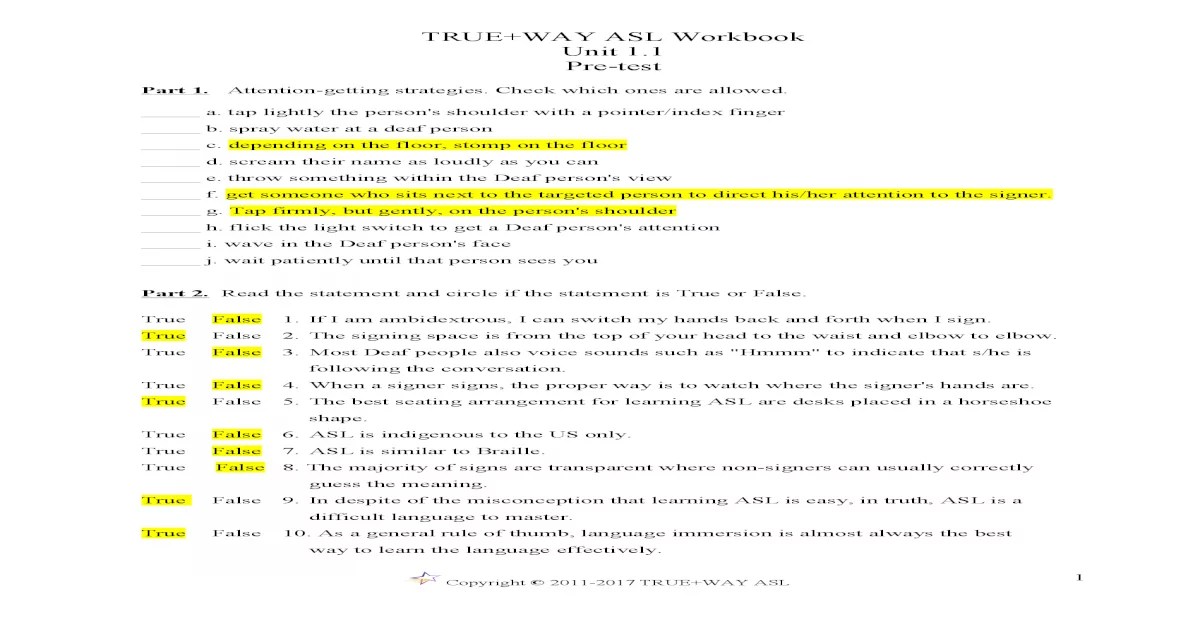 True way asl 5.6 worksheet answers