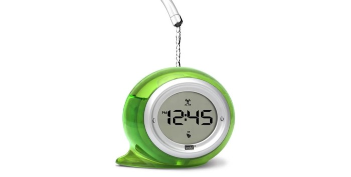 Alarm clock that squirts water