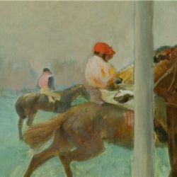 Edgar degas jockeys before the race