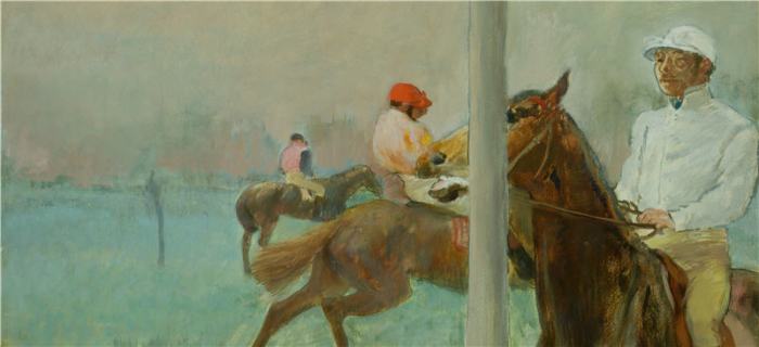 Edgar degas jockeys before the race