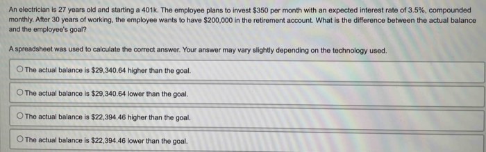 An employee requested that the balance of her 401k