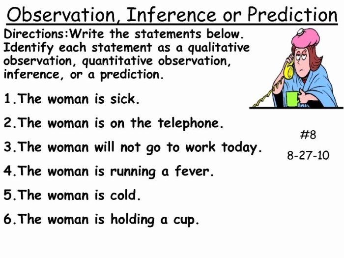 Observation vs inference worksheet answer key